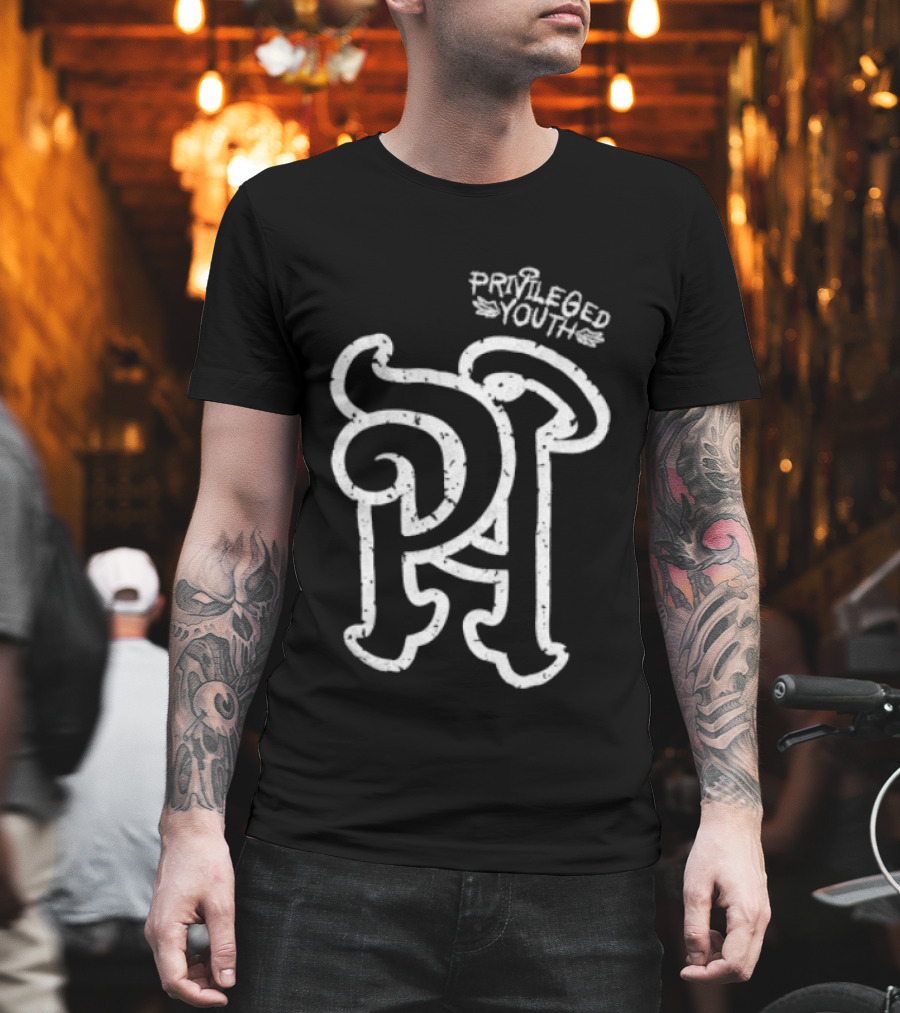 Privileged Youth Shaka Wear White Puff Oversized PA T-Shirt