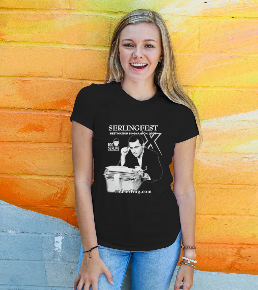 Serlingfest Destination Binghamton 2026 Rod Serling Classic Typing Image T-Shirt