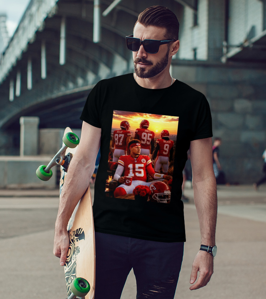 Good Morning Chiefs Kingdom Patrick Mahomes Kelce Jones Walker 87 95 9 15 T-Shirt