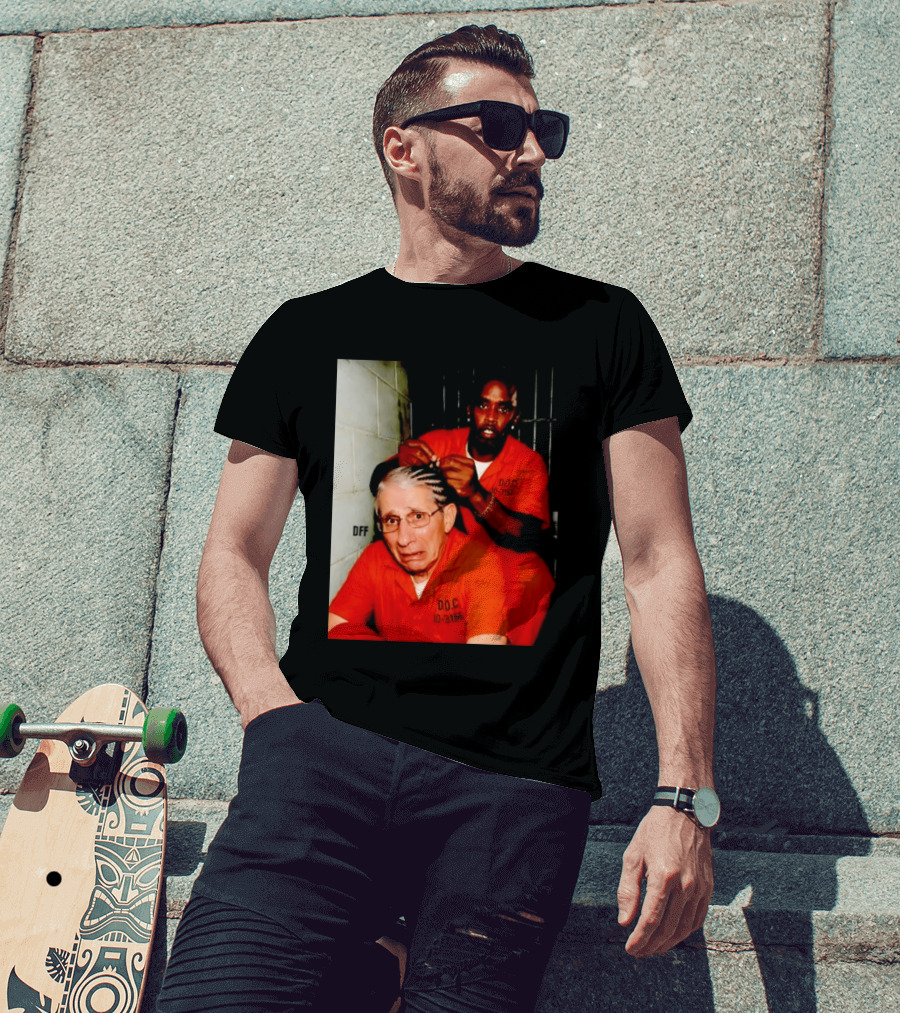 Sean Diddy Combs Braiding Anthony Fauci Hair D.O.C Meme T-Shirt