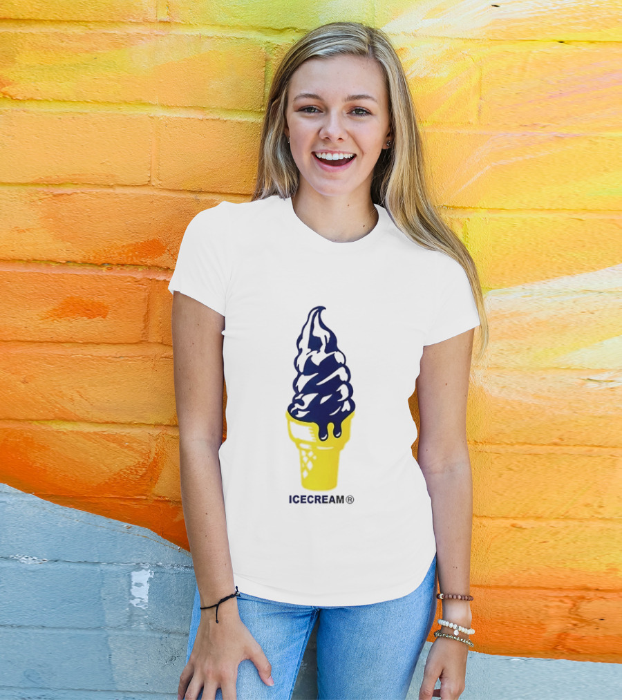 Trevor Goosby Icecream Soft Serve Brand Yellow Cone T-Shirt