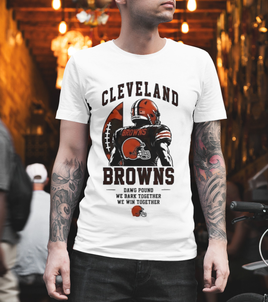 Cleveland Browns Dawg Pound We Bark Together We Win Together T-Shirt