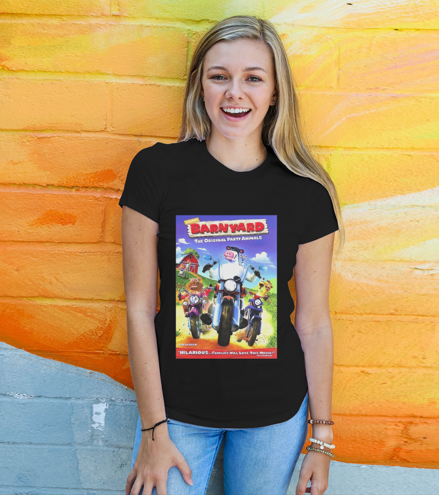 Nickelodeon Barnyard DVD 2006 Hilarious The Original Party Animals Widescreen T-Shirt
