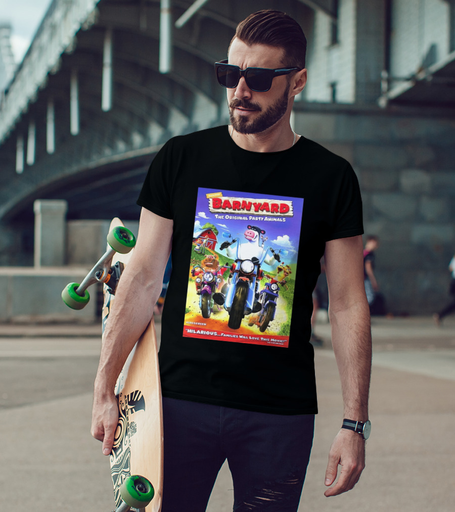Nickelodeon Barnyard DVD 2006 Hilarious The Original Party Animals Widescreen T-Shirt