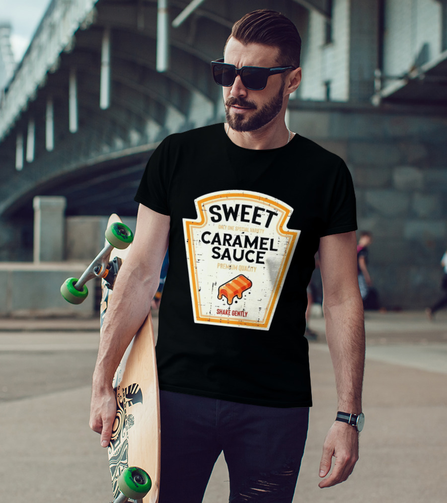 Sweet Caramel Sauce Premium Quality Shake Gently Distressed Variety T-Shirt