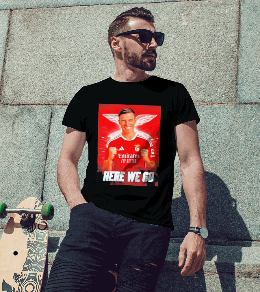 João Palhinha Benfica Transfer Here We Go Emirates Fly Better T-Shirt