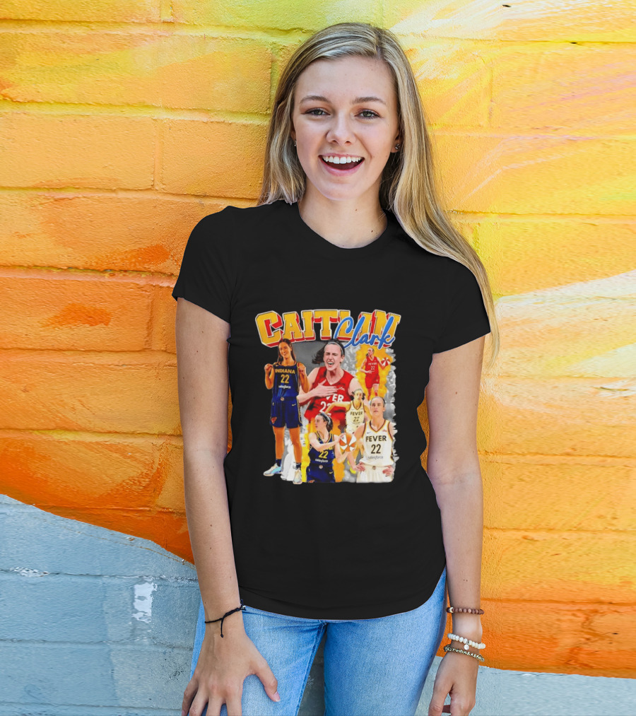 Caitlin Clark Indiana Fever 22 Basketball Athlete Action Montages T-Shirt