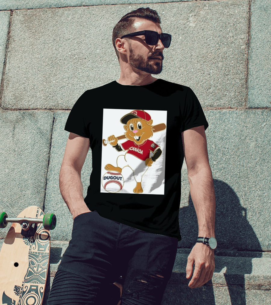 Canada Little League Beaver Baseball Dugout Pin T-Shirt