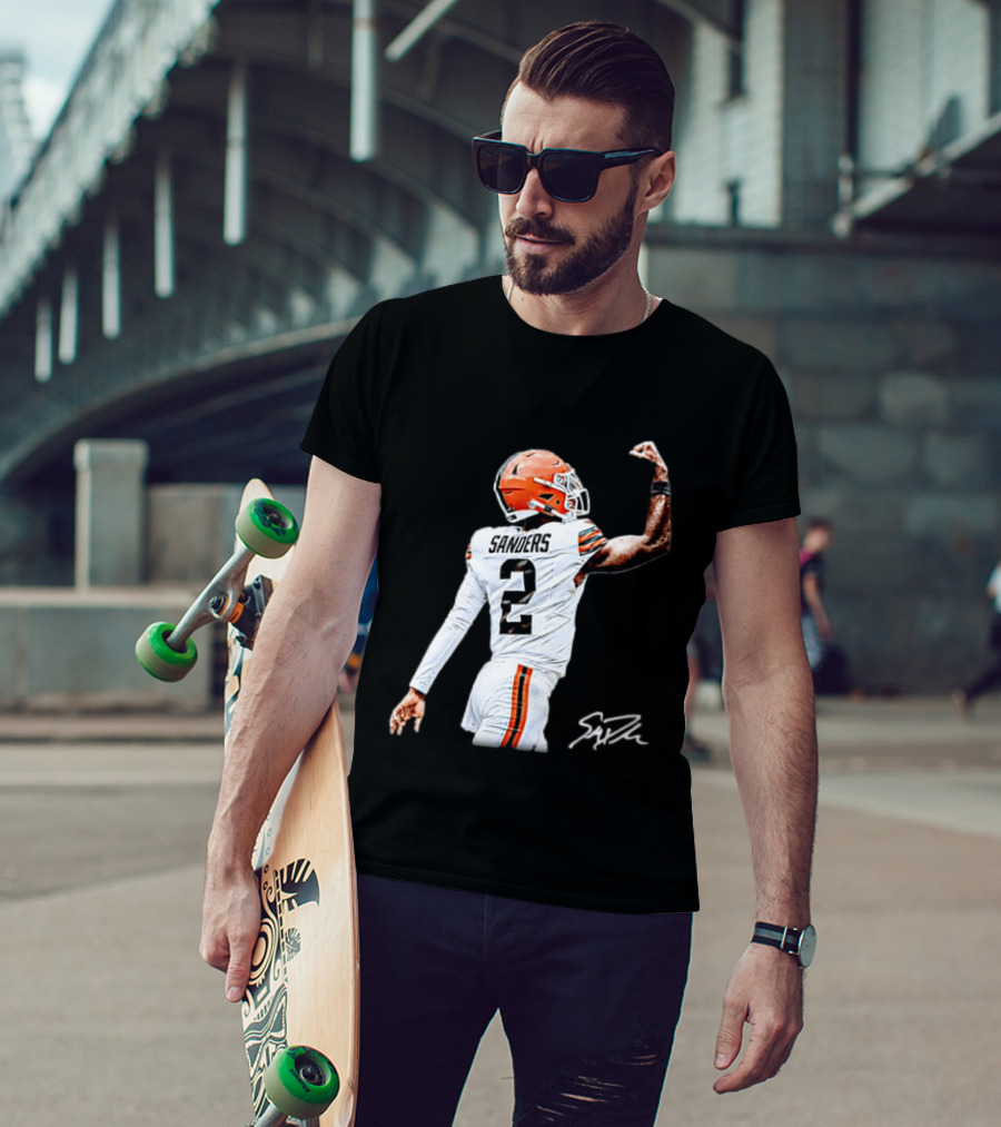 Sanders Number 2 Miami Dolphins Player Celebration T-Shirt