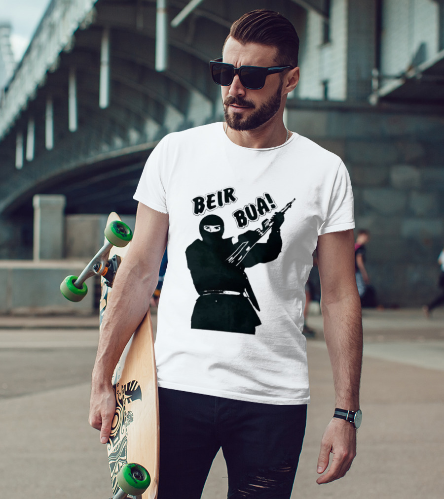 Beir Bua Irish Republican Ireland Gaelic Armed Figure T-Shirt