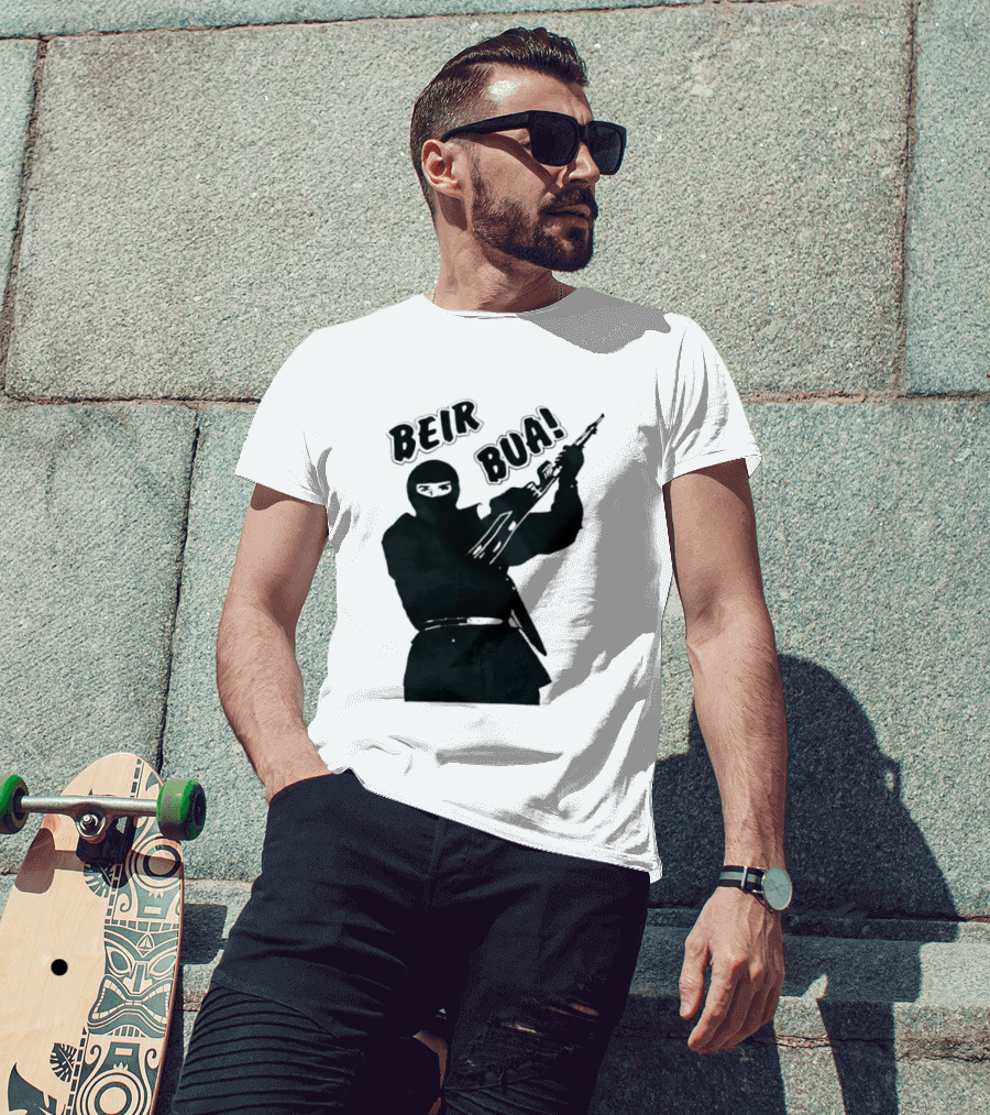 Beir Bua Irish Republican Ireland Gaelic Armed Figure T-Shirt