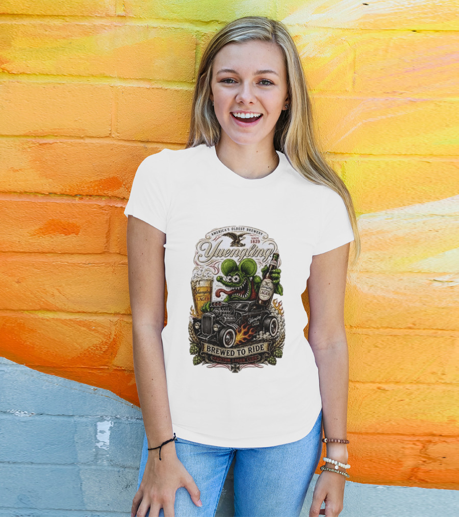 Yuengling Rat Fink Brewed To Ride Kustom Lager Club America's Oldest Brewery Since 1829 T-Shirt
