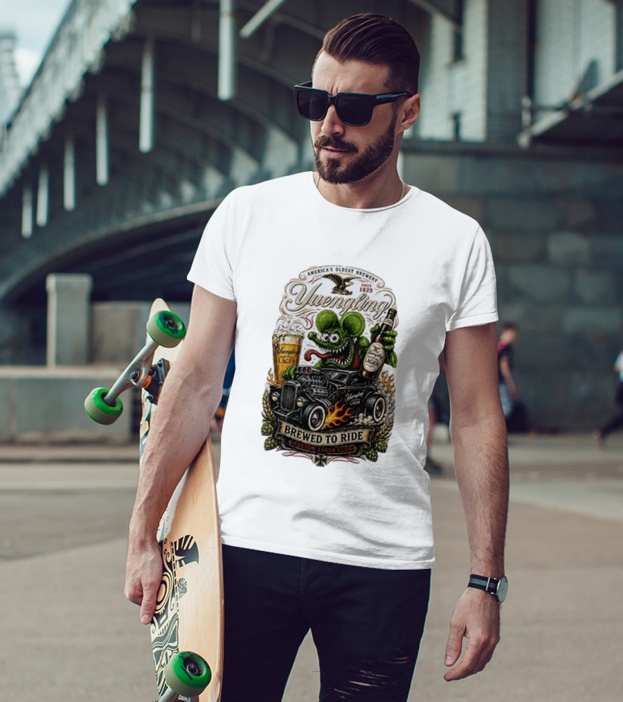 Yuengling Rat Fink Brewed To Ride Kustom Lager Club America's Oldest Brewery Since 1829 T-Shirt