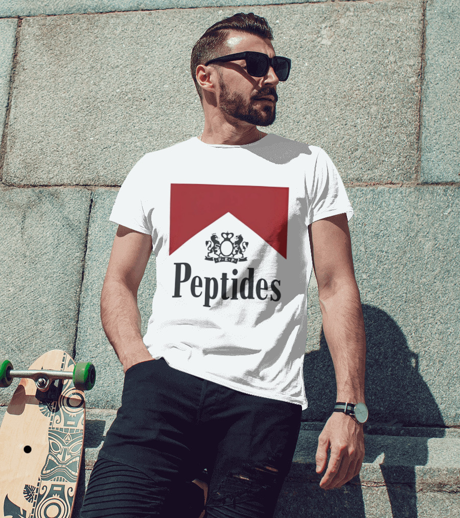 Peptides Regal Crest And Red Banner T-Shirt