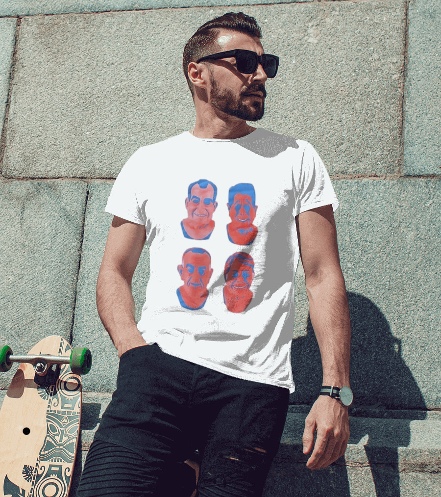 Point Break Anything To Catch The Perfect Wave Presidents Parody Faces T-Shirt