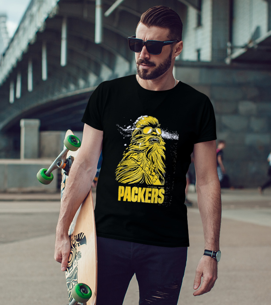 Disney Marvel Chewbacca Packers Collaboration Star Wars X Green Bay Fan T-Shirt