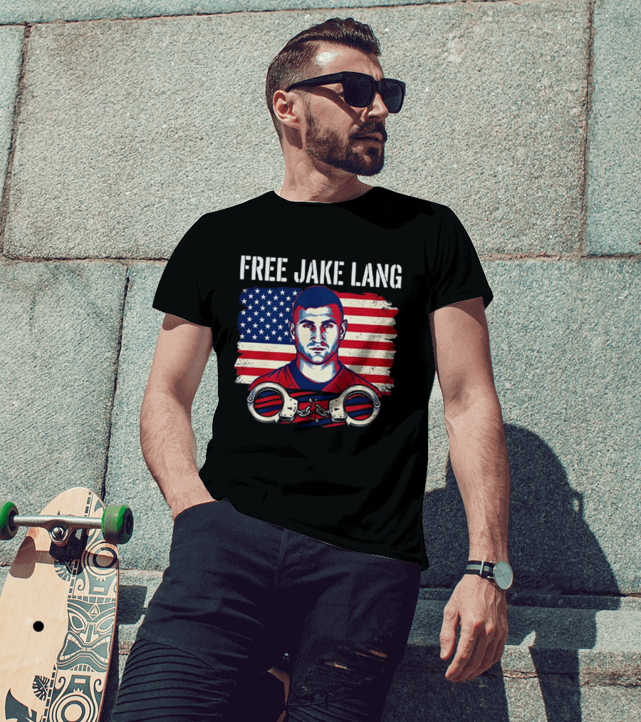 Free Jake Lang USA Flag Handcuffs T-Shirt