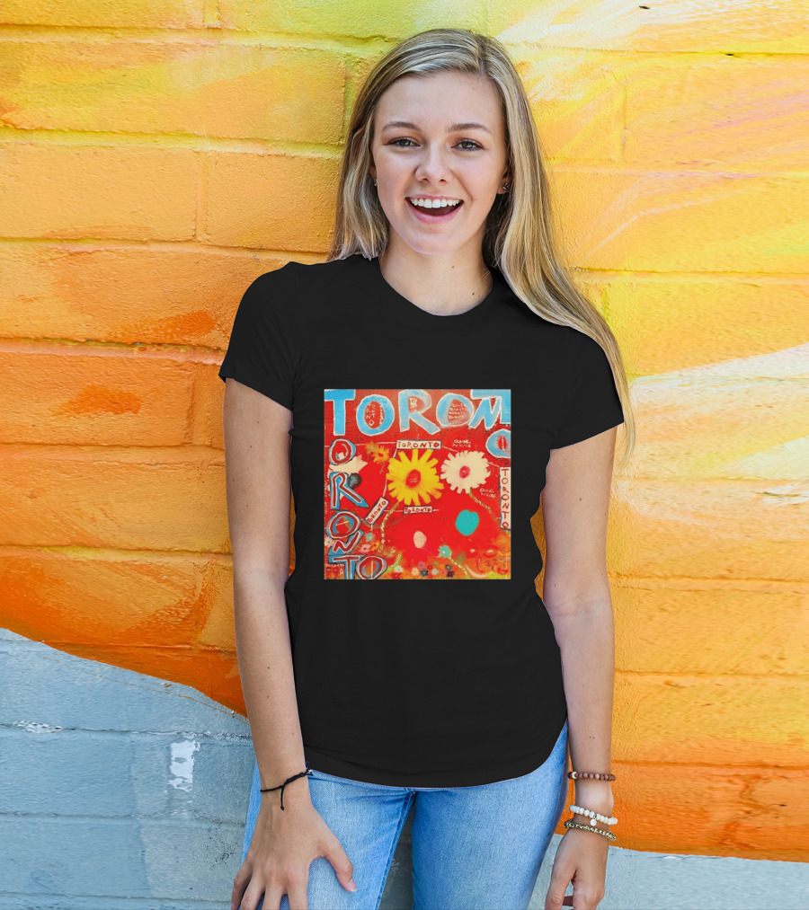 Toronto Floral By Ceare Painting Colorful Flowers T-Shirt