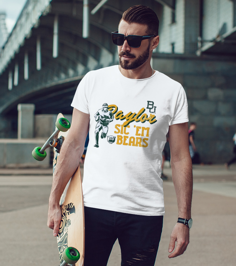 Baylor Bears Sic 'Em BU Football Eighteen Forty Five T-Shirt