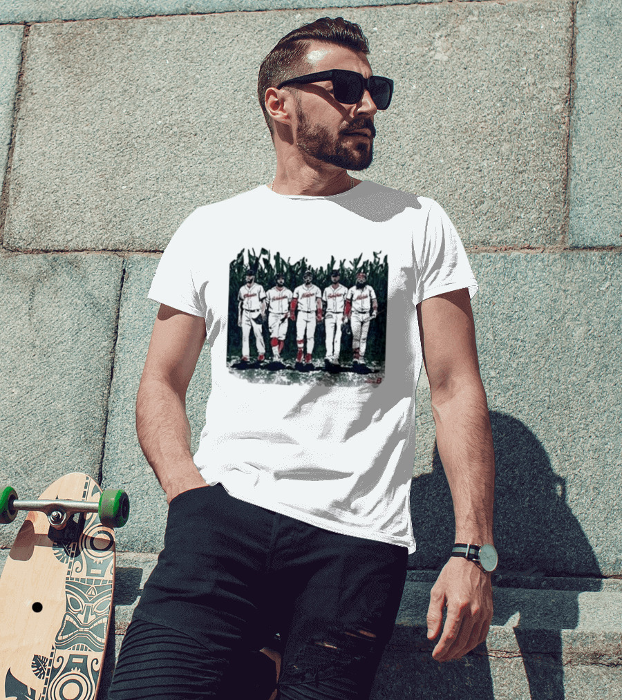 Boston Baseball Is This Heaven Field Of Dreams Players Cornfield T-Shirt