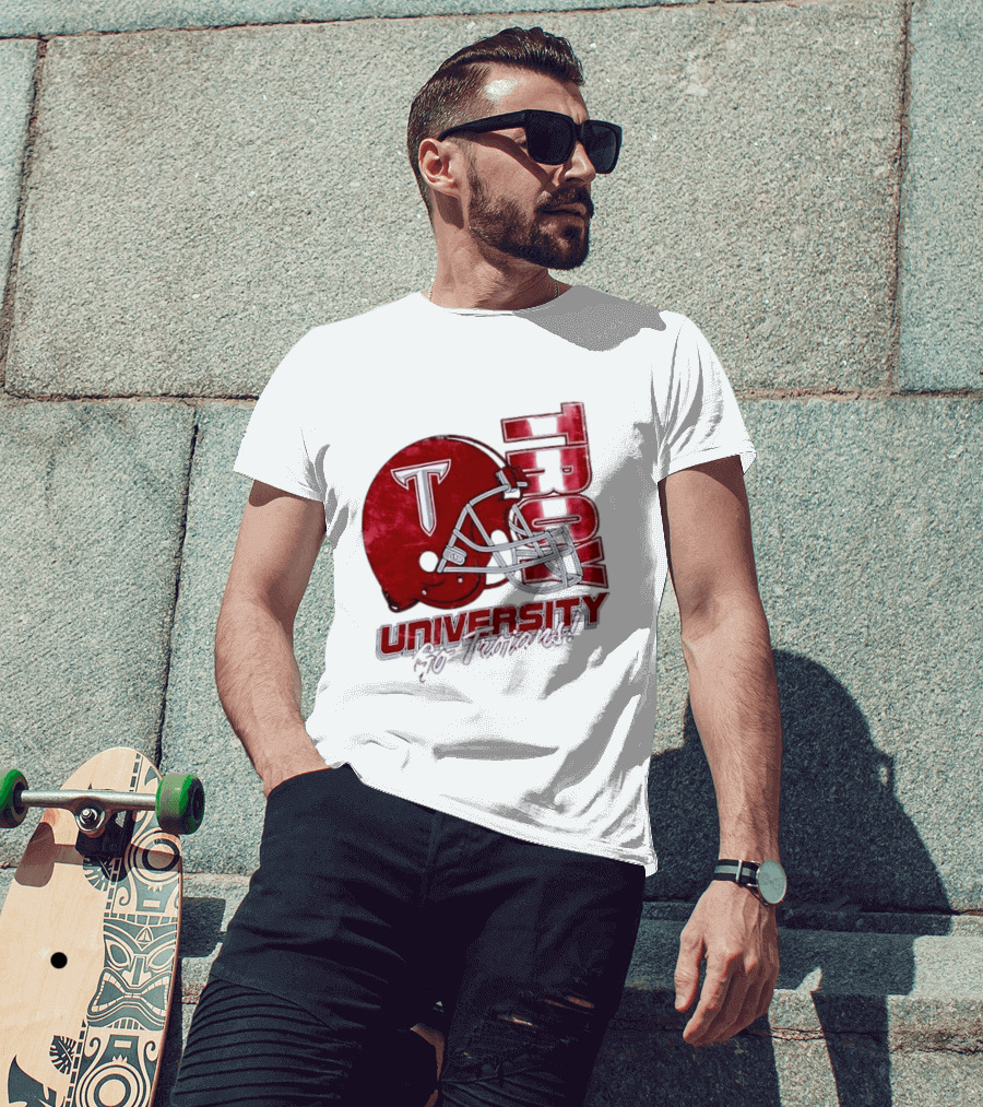Troy Trojans University Go Trojans Football Helmet T T-Shirt