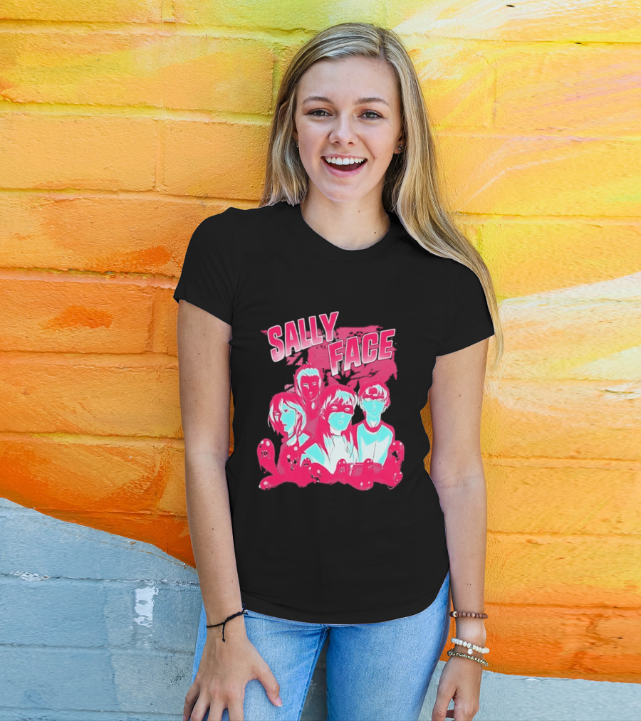 Sally Face Characters Group Indie Game Sal Fisher T-Shirt