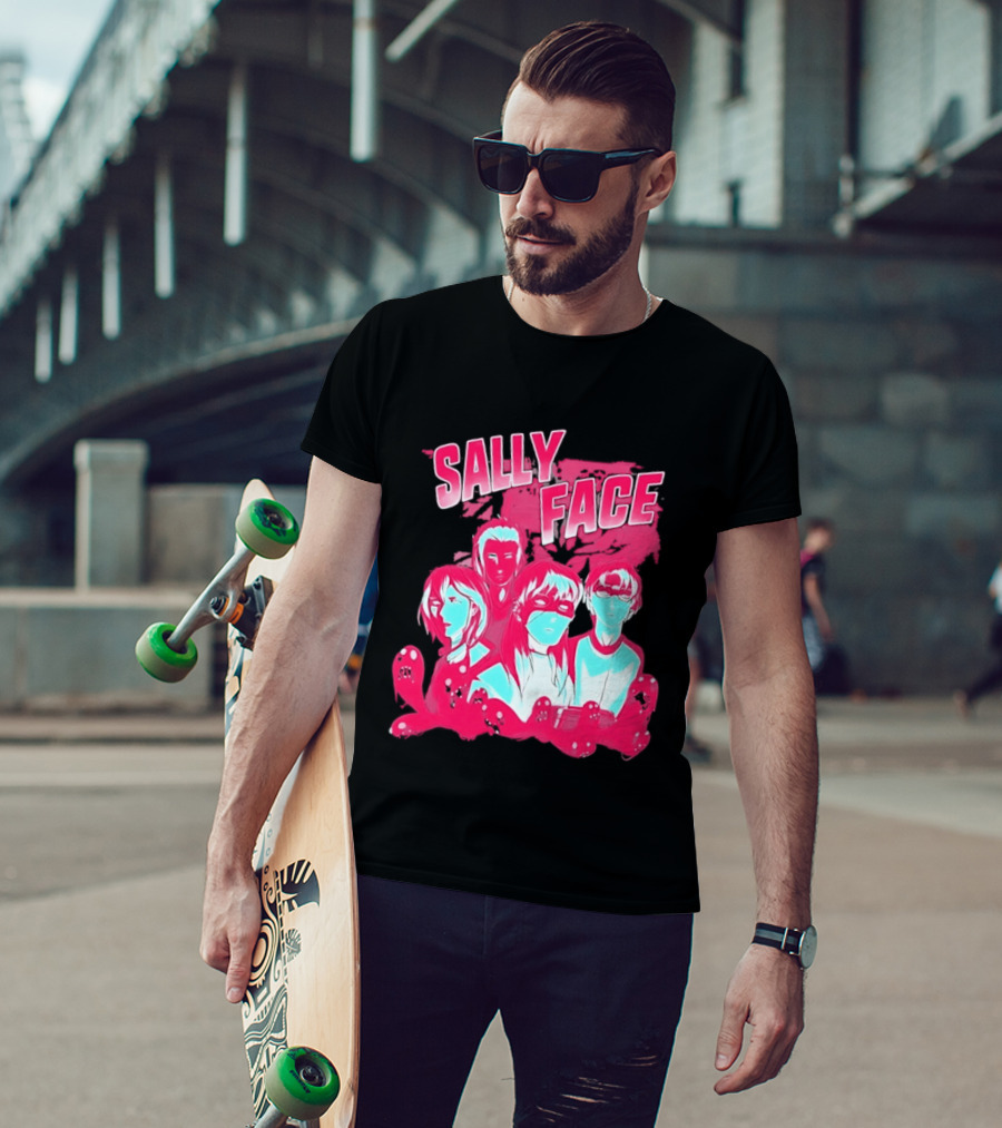 Sally Face Characters Group Indie Game Sal Fisher T-Shirt