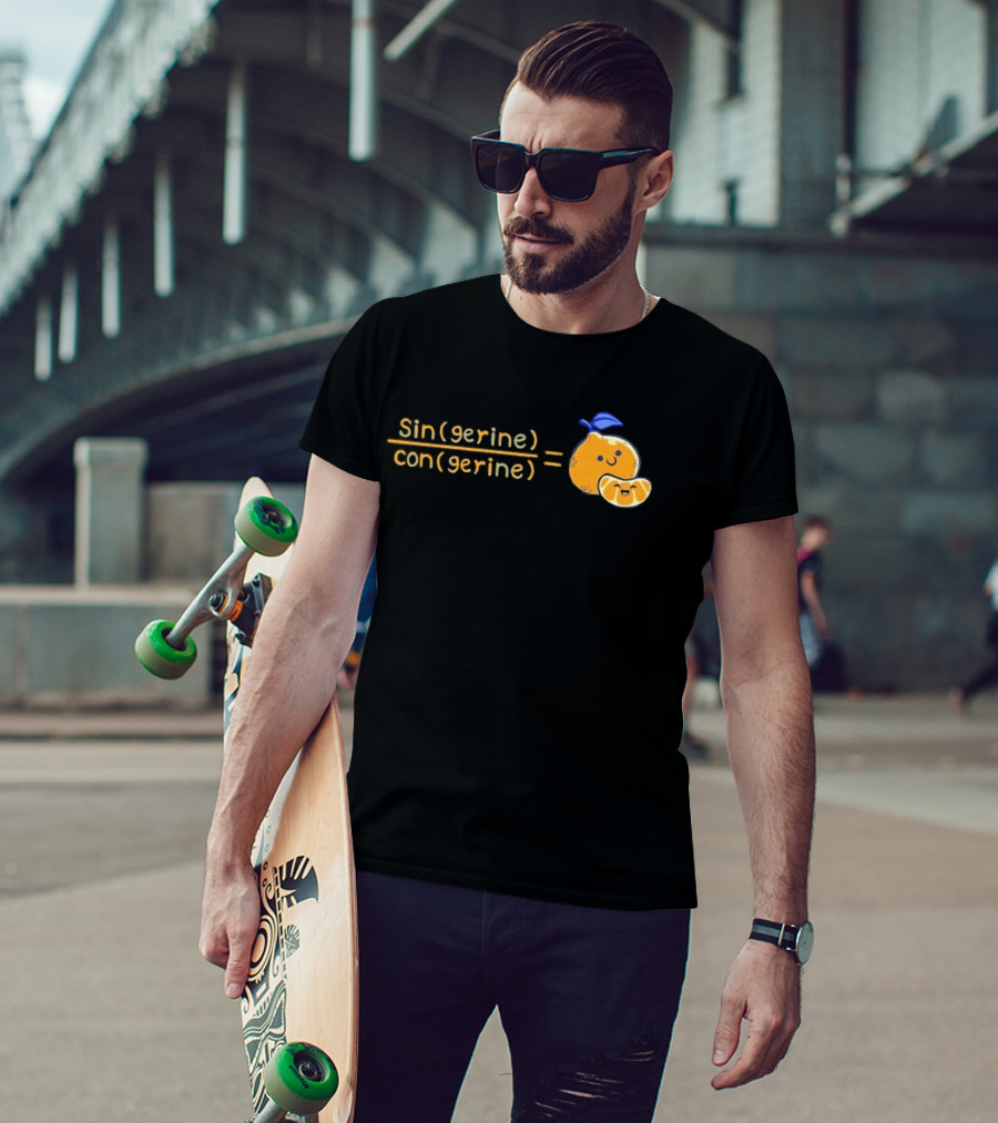 Singerine Divided By Congerine Equals Tangerine Math Pun T-Shirt