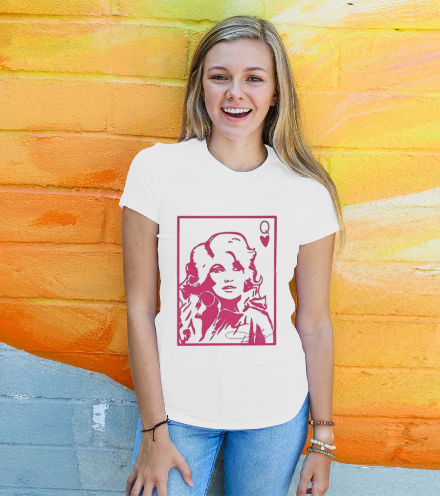 Dolly Parton Queen Of Hearts Playing Card Country Music T-Shirt