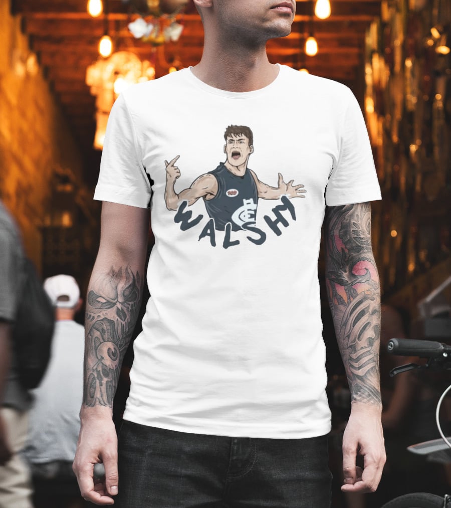 Sam Walsh Walshy Carlton FC Football Player Action Pose T-Shirt