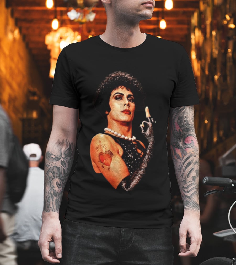 Dr Frank N Furter Rocky Horror Picture Show Boss Heart Tattoo T-Shirt