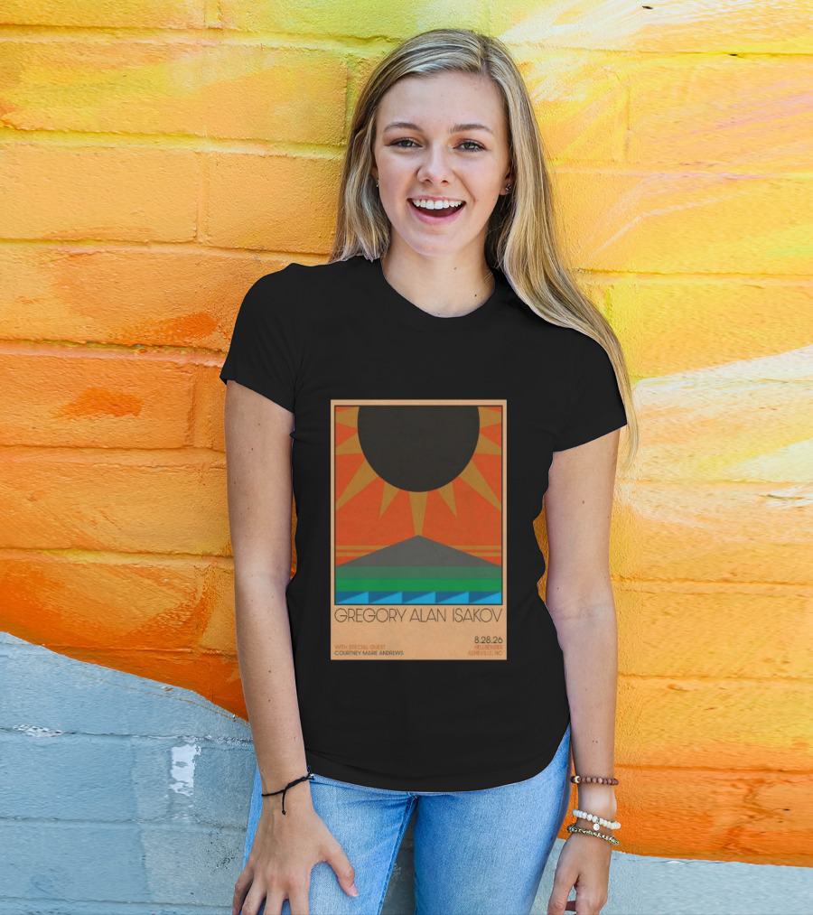 Gregory Alan Isakov 08 28 26 Hellbender Asheville NC Tour With Courtney Marie Andrews T-Shirt