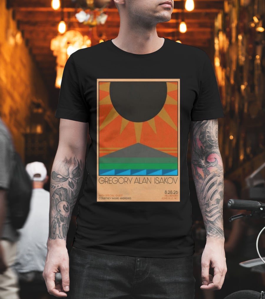 Gregory Alan Isakov 08 28 26 Hellbender Asheville NC Tour With Courtney Marie Andrews T-Shirt