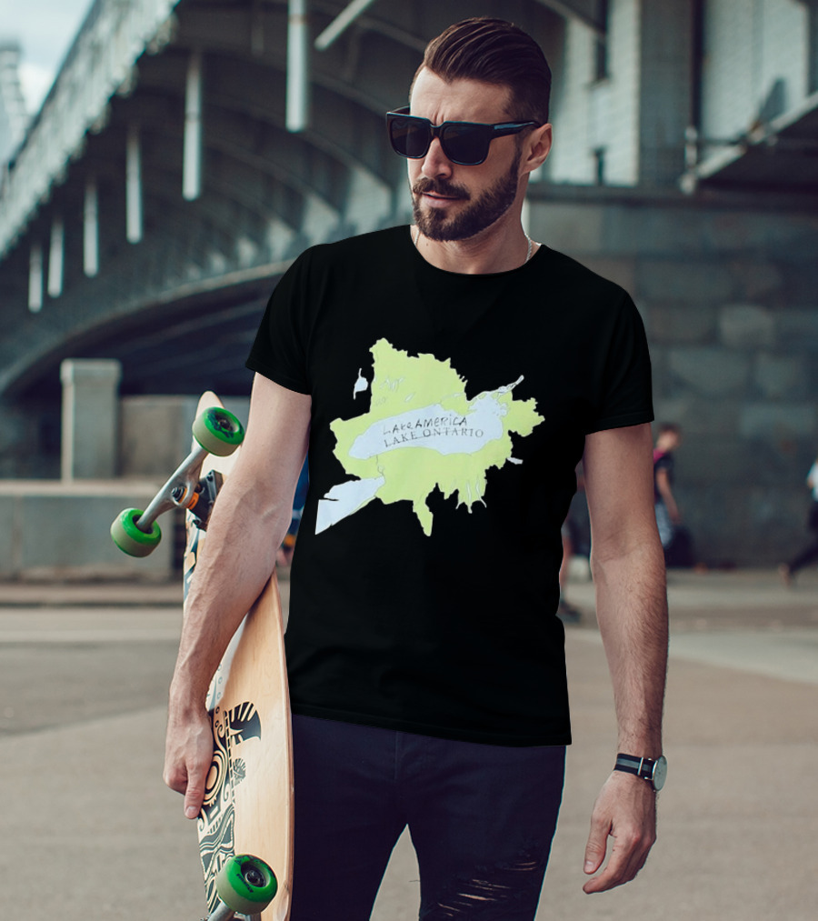 Lake America Lake Ontario Unique Map T-Shirt