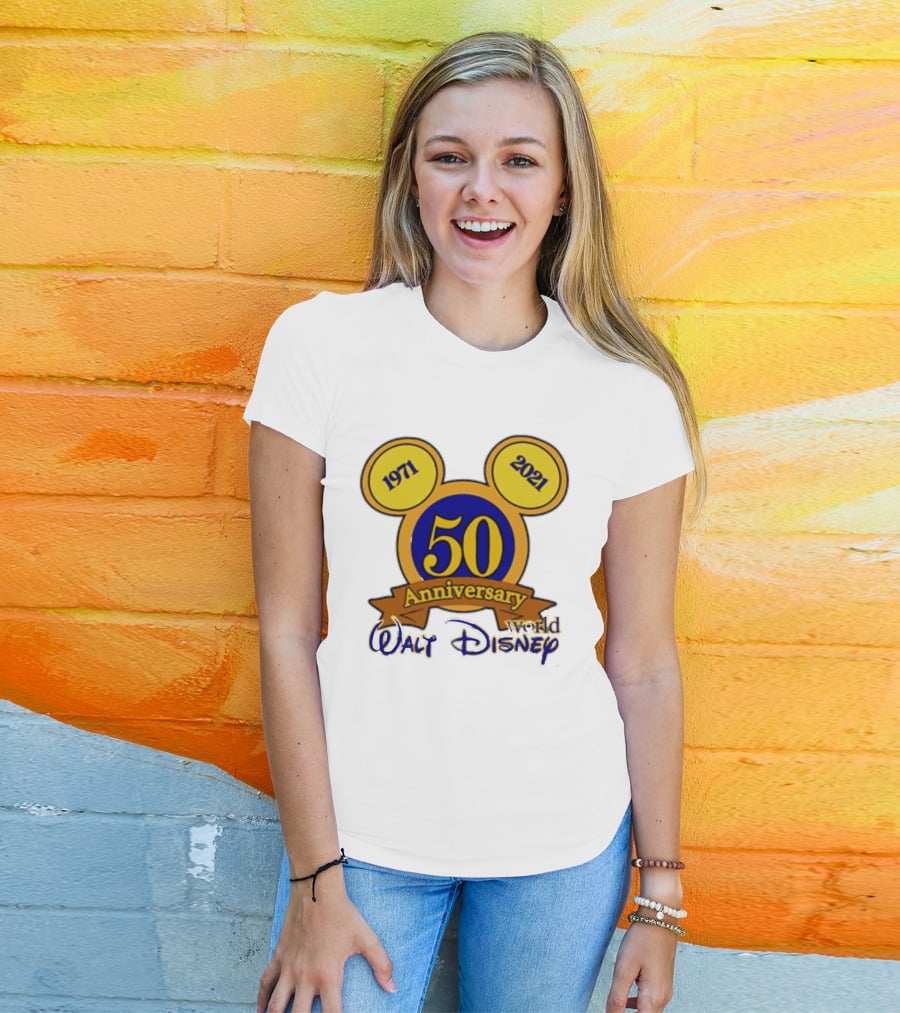 1971 2021 50th Anniversary Walt Disney World Mickey Ears Celebration T-Shirt