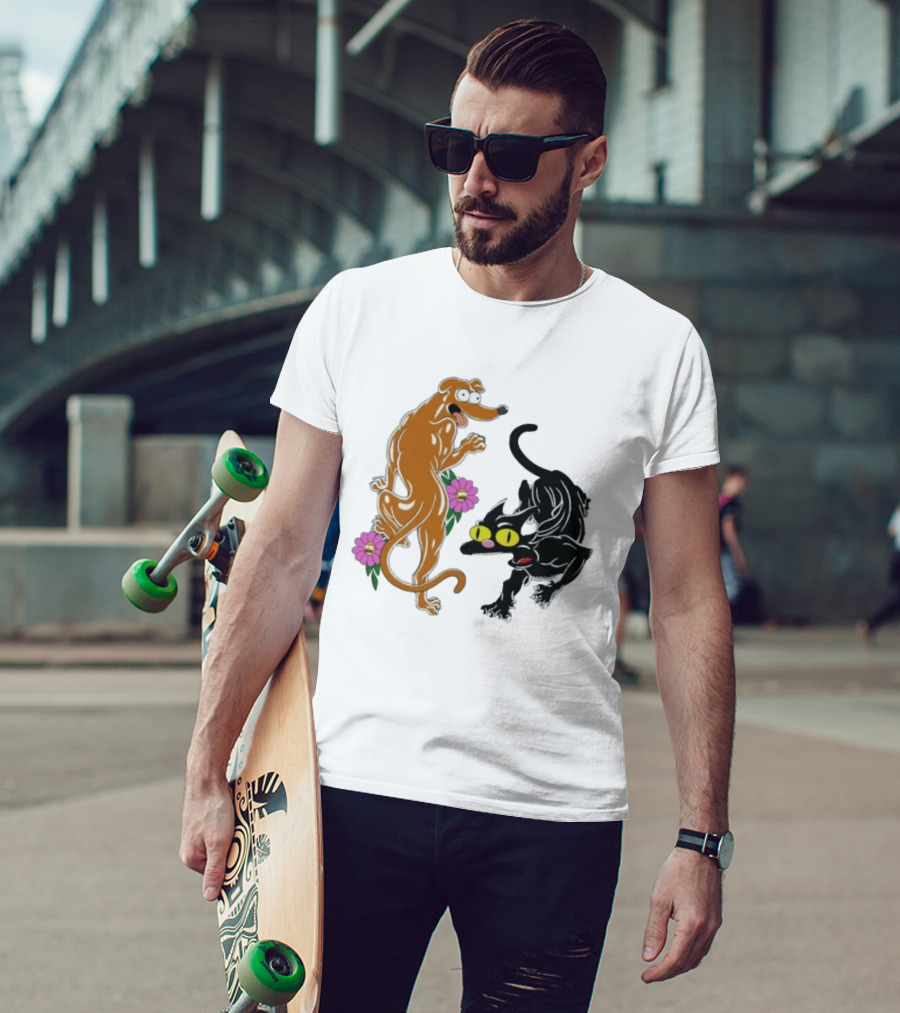 Buff Santa's Little Helper Snowball Ned Flanders Flowers T-Shirt