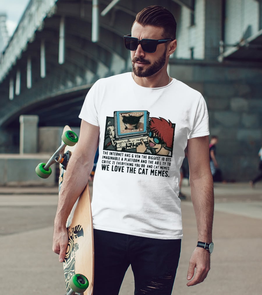 Edward Cowboy Bebop Internet Idiots Cat Memes Lore Update I'm Losing It T-Shirt