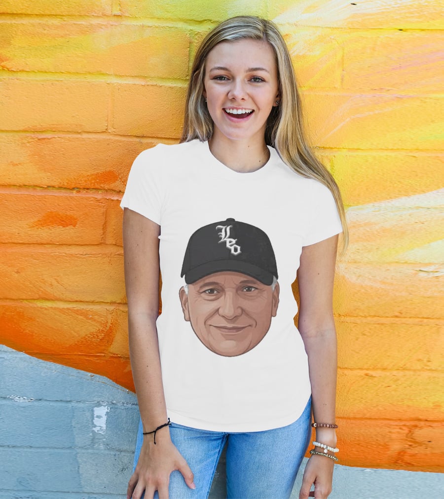 Pope Leo Face Cap Chicago White Sox T-Shirt
