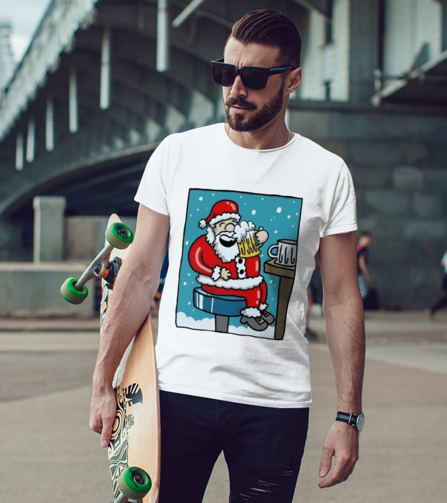 Santa Claus It's The Most Wonderful Time For A Beer Christmas T-Shirt