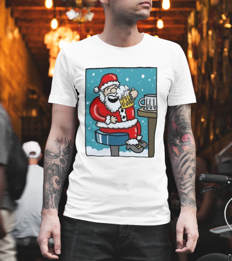 Santa Claus It's The Most Wonderful Time For A Beer Christmas T-Shirt