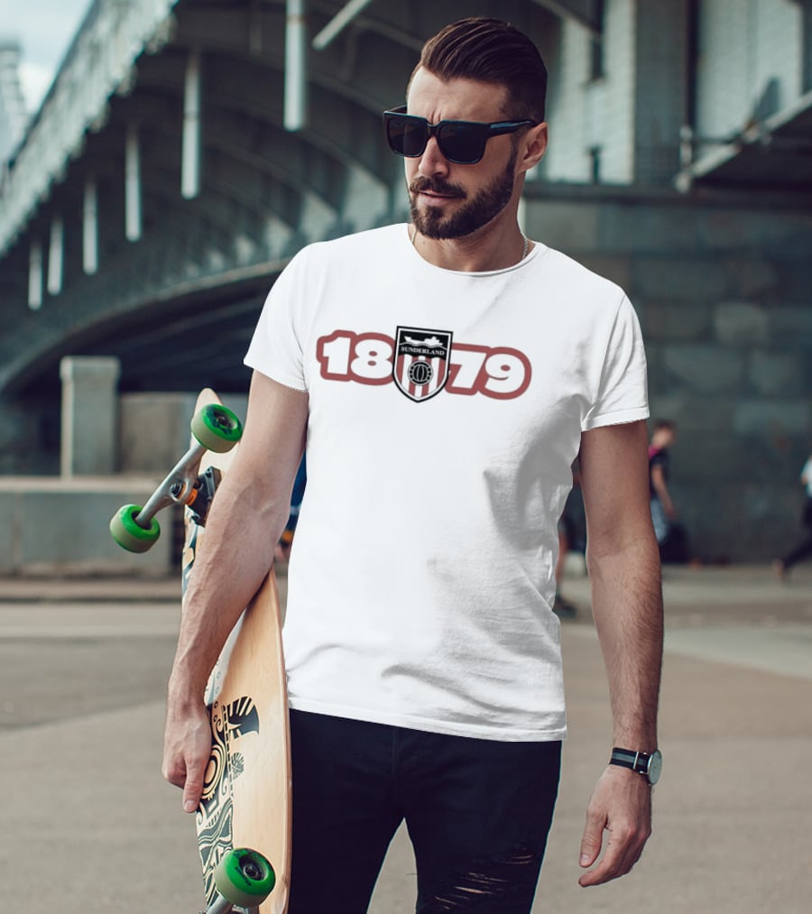 Sunderland AFC 1879 Badge Red Black Football Soccer T-Shirt