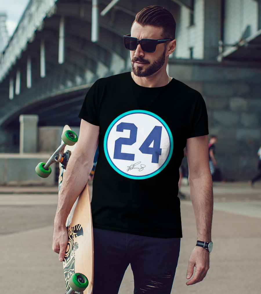 Ken Griffey Jr Number 24 Seattle Mariners Team Jersey Number T-Shirt