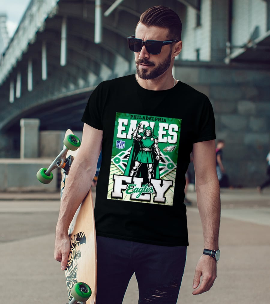 Philadelphia Eagles Doctor Doom NFL Fly Eagles T-Shirt