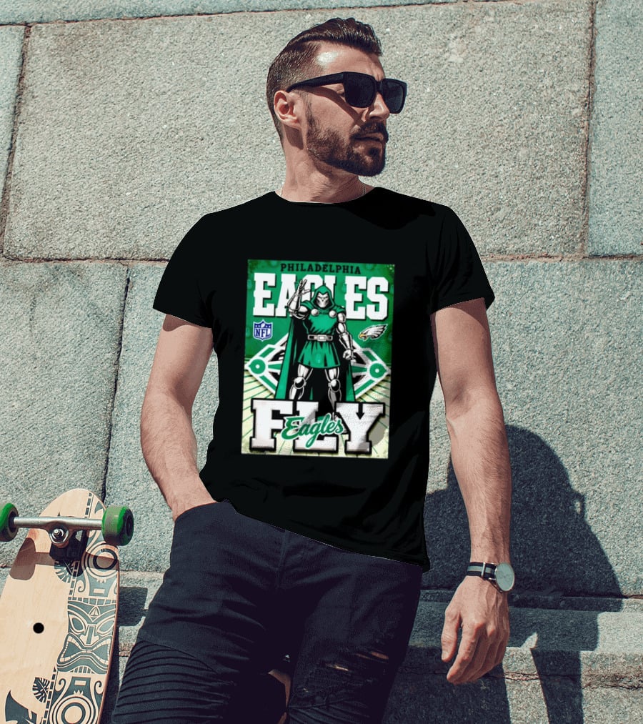 Philadelphia Eagles Doctor Doom NFL Fly Eagles T-Shirt