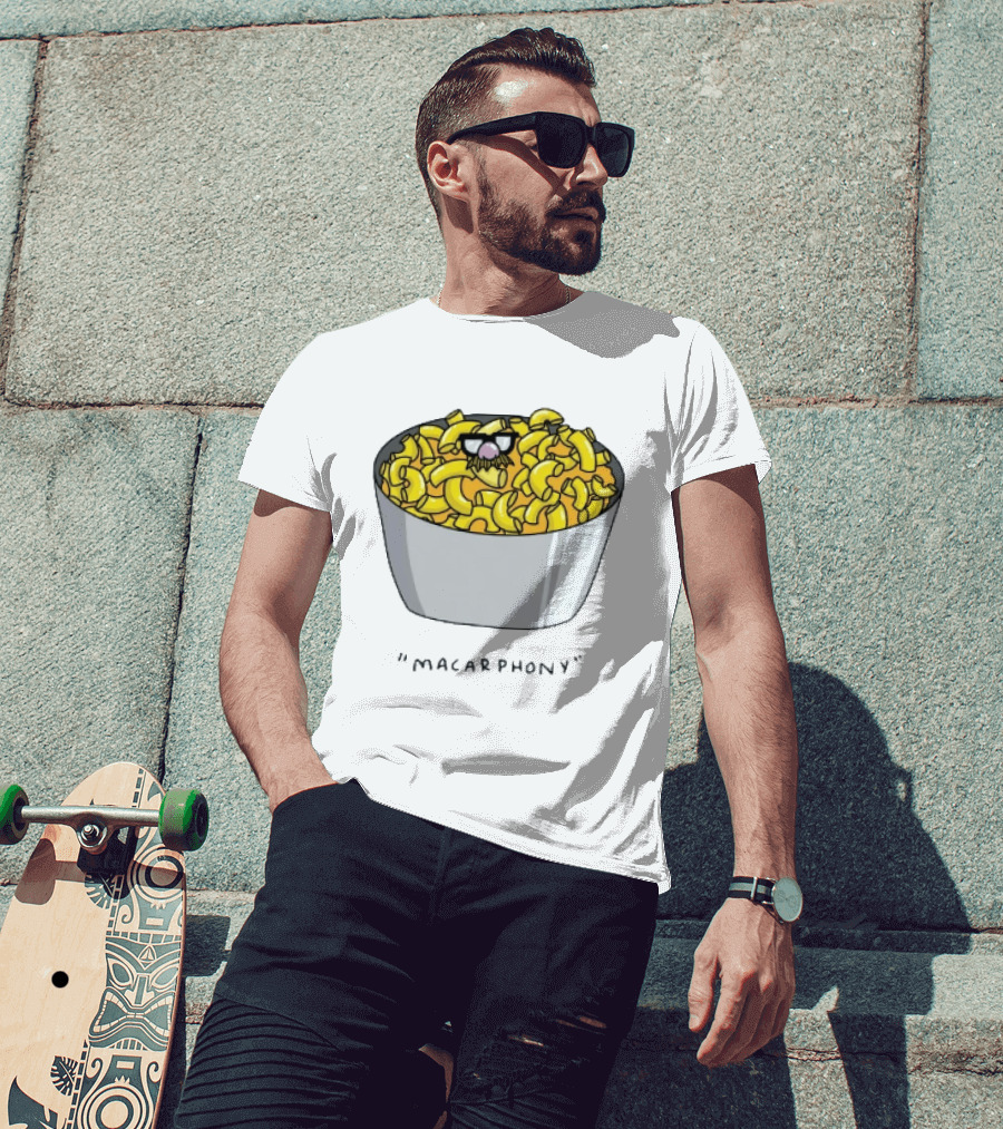 Macarphony Funny Mac And Cheese Bowl Pun T-Shirt