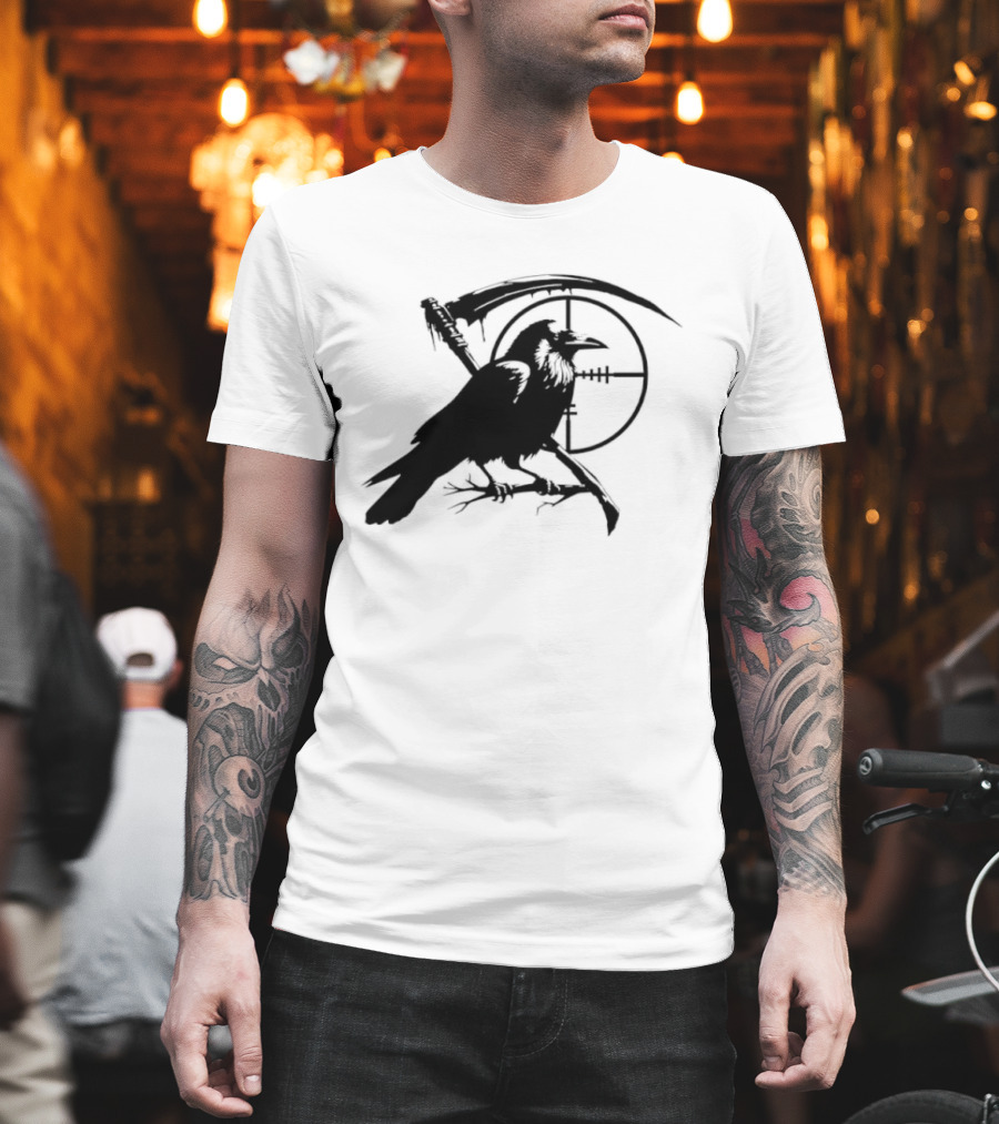 Grim Reaper Raven Sniper Scope Target T-Shirt