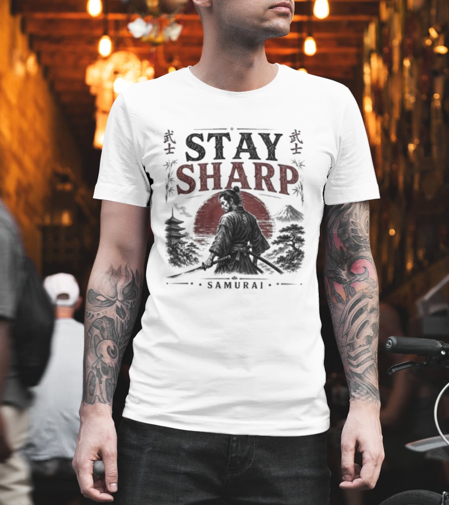 Stay Sharp Samurai Warrior Katana Japan T-Shirt