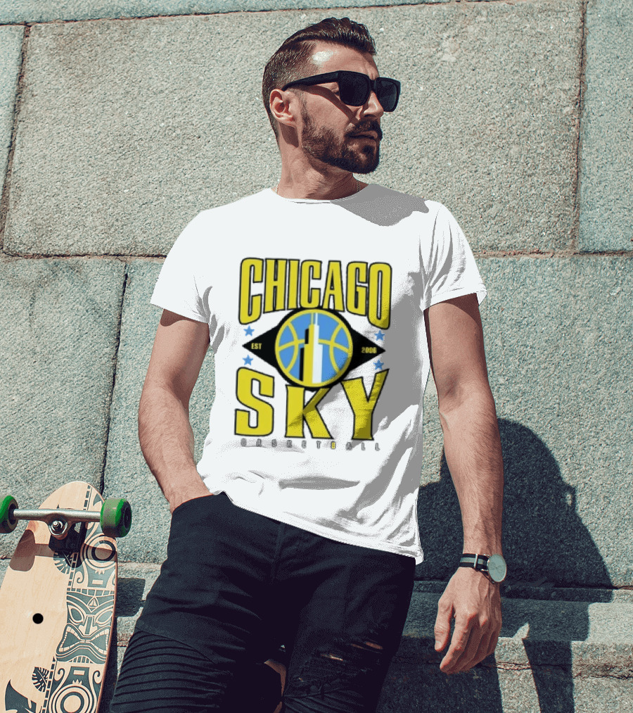 Chicago Sky Est 2006 Basketball Skyline WNBA T-Shirt