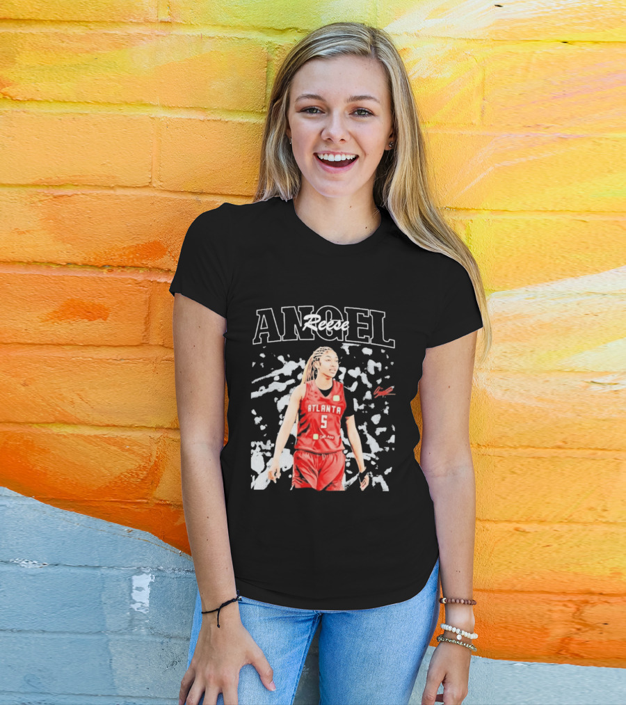 Angel Reese Atlanta No. 5 Basketball Star Burst T-Shirt