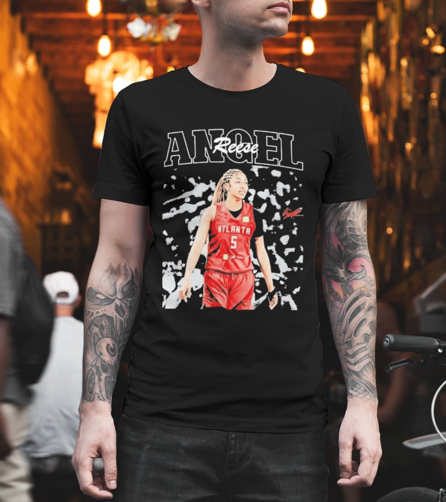 Angel Reese Atlanta No. 5 Basketball Star Burst T-Shirt